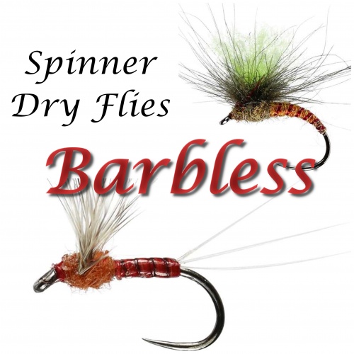 Barbless Spinner Dry Flies